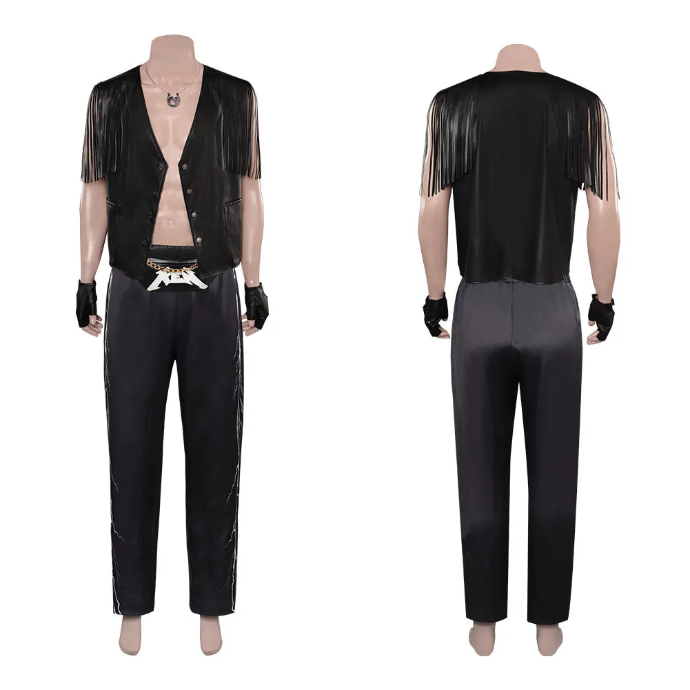 2023 Doll Movie Ken Ryan Gosling Black Fringe Vest Full Set Cosplay Costume BarBStyle