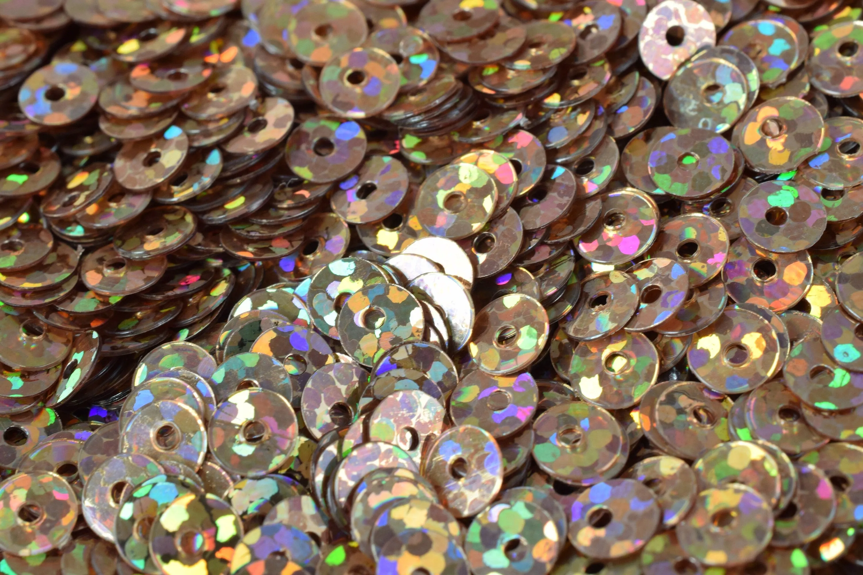 3/4/6mm Copper Light Brown  Iridescent Flat Sequins Round/Loose Paillettes/Wholesale Sequins Multi-Color, Loose Sequin Apparel,Shoe Decor