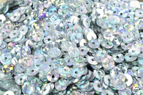 3/4/6mm Silver Iridescent Sequins Sheen Round Sequins/Loose Paillettes,Wholesale Sequins,Shimmering Sequin Apparel,Shoe Decor