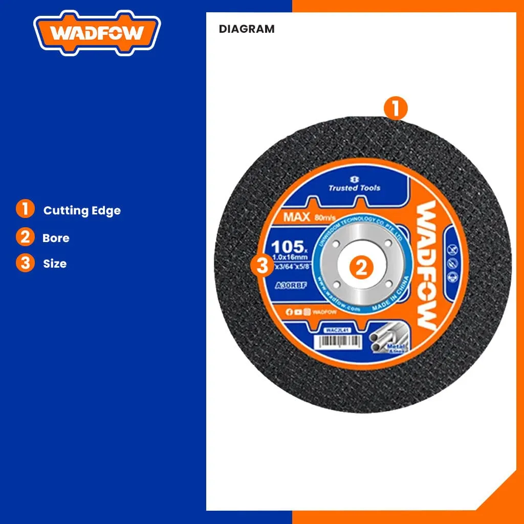 Abrasive Metal Cutting Disc 15 Pieces 4 Inches WAC2L41