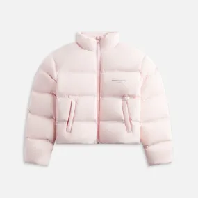 Alexander Wang Jacquard Channel Cropped Puffer with Reflective Logo - Light Pink