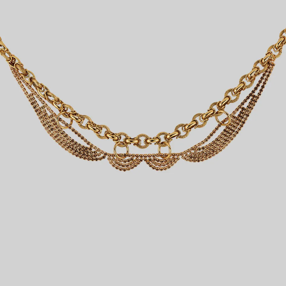 AWE. Chunky Dazzle Chain Collar - Gold