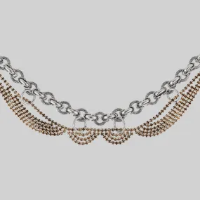 AWE. Chunky Dazzle Chain Collar - Silver