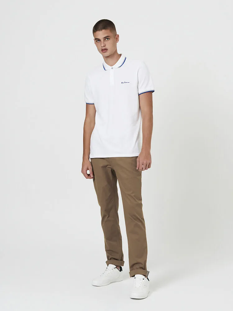 Ben Sherman Organic Signature Polo White BS0059310ORNVW