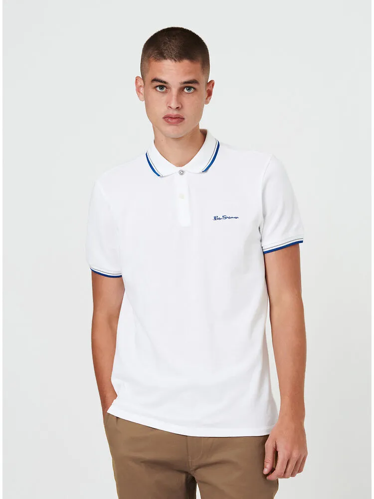 Ben Sherman Organic Signature Polo White BS0059310ORNVW