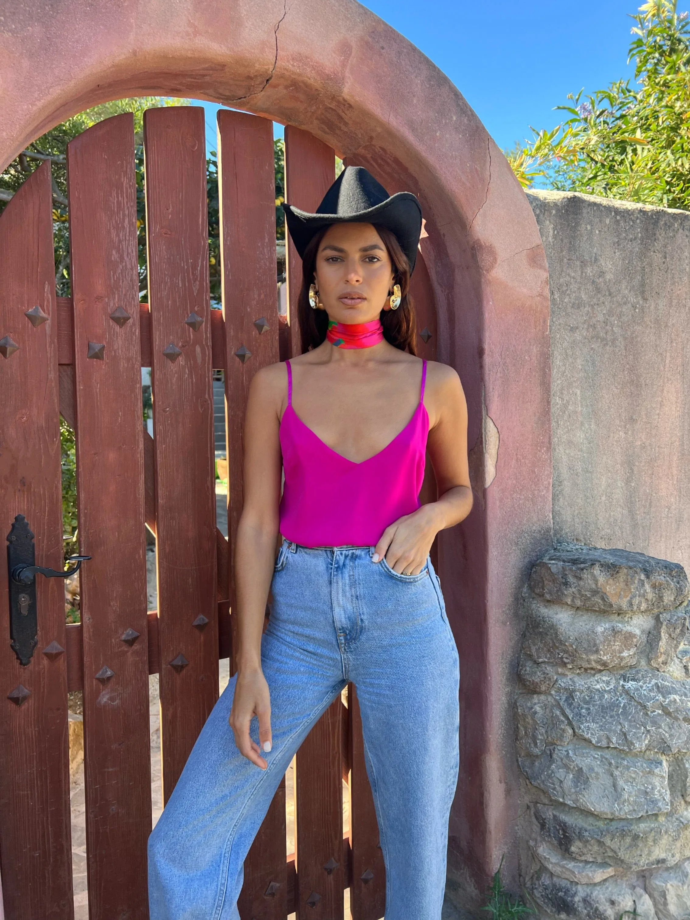 Birdie Cami Top In Magenta