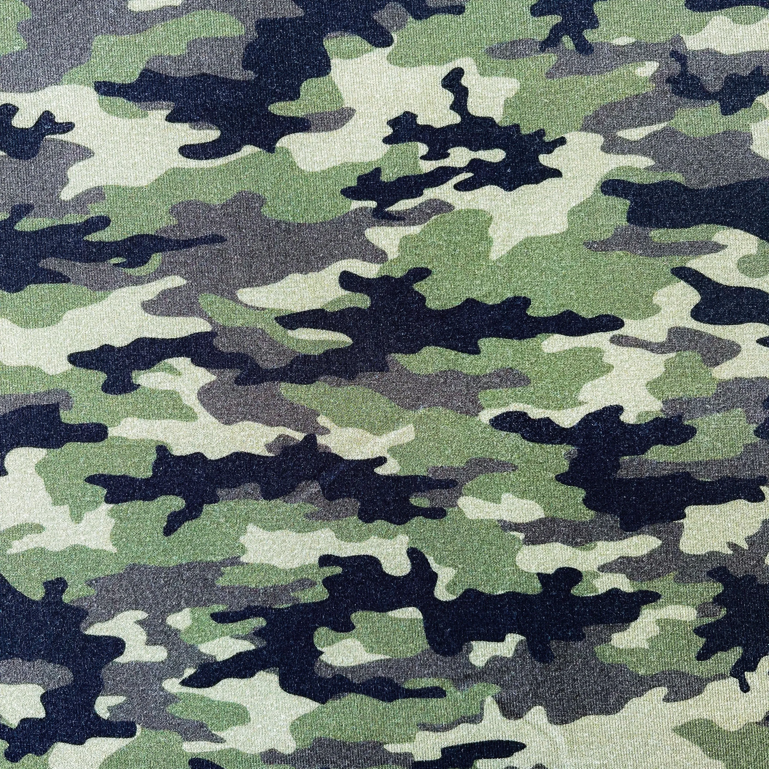 Camo Bamboo Jersey Print Yardage