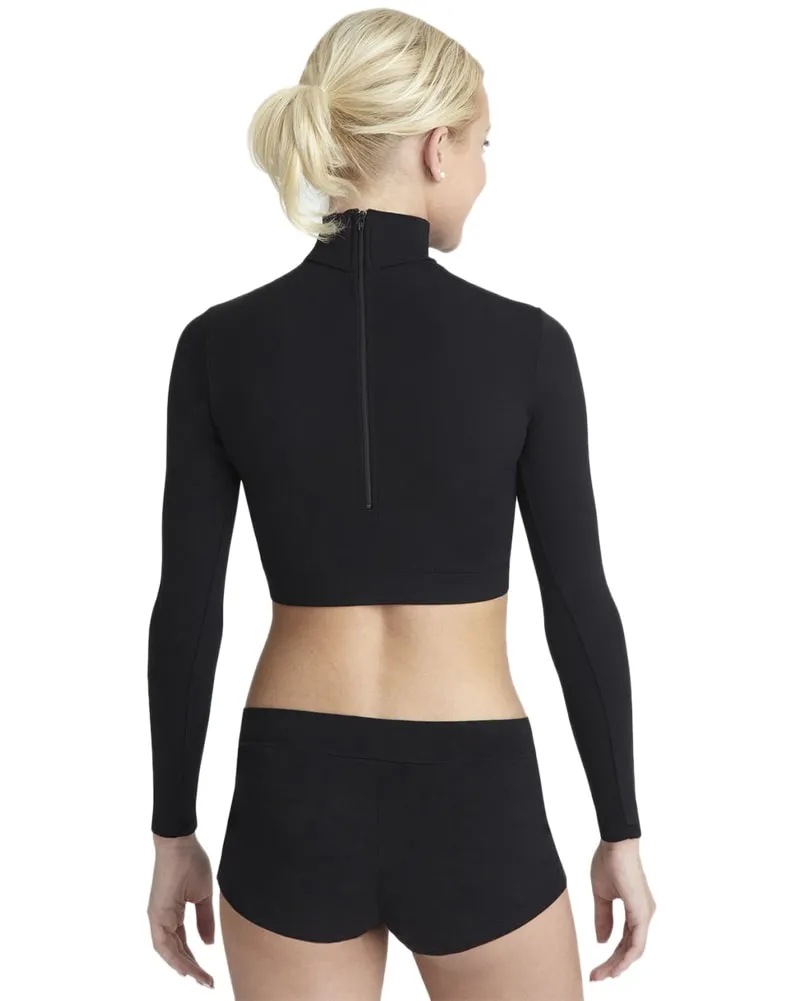 Capezio Team Basic Turtleneck Long Sleeve Crop Top - TB107 Womens