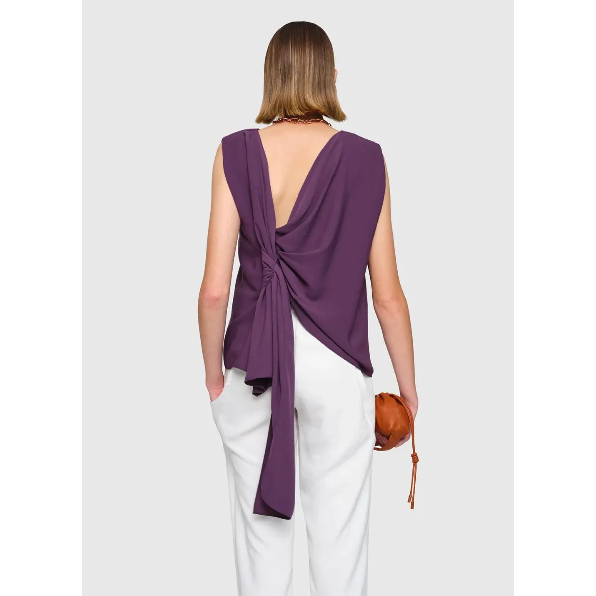 Crepe Etel Top Purple