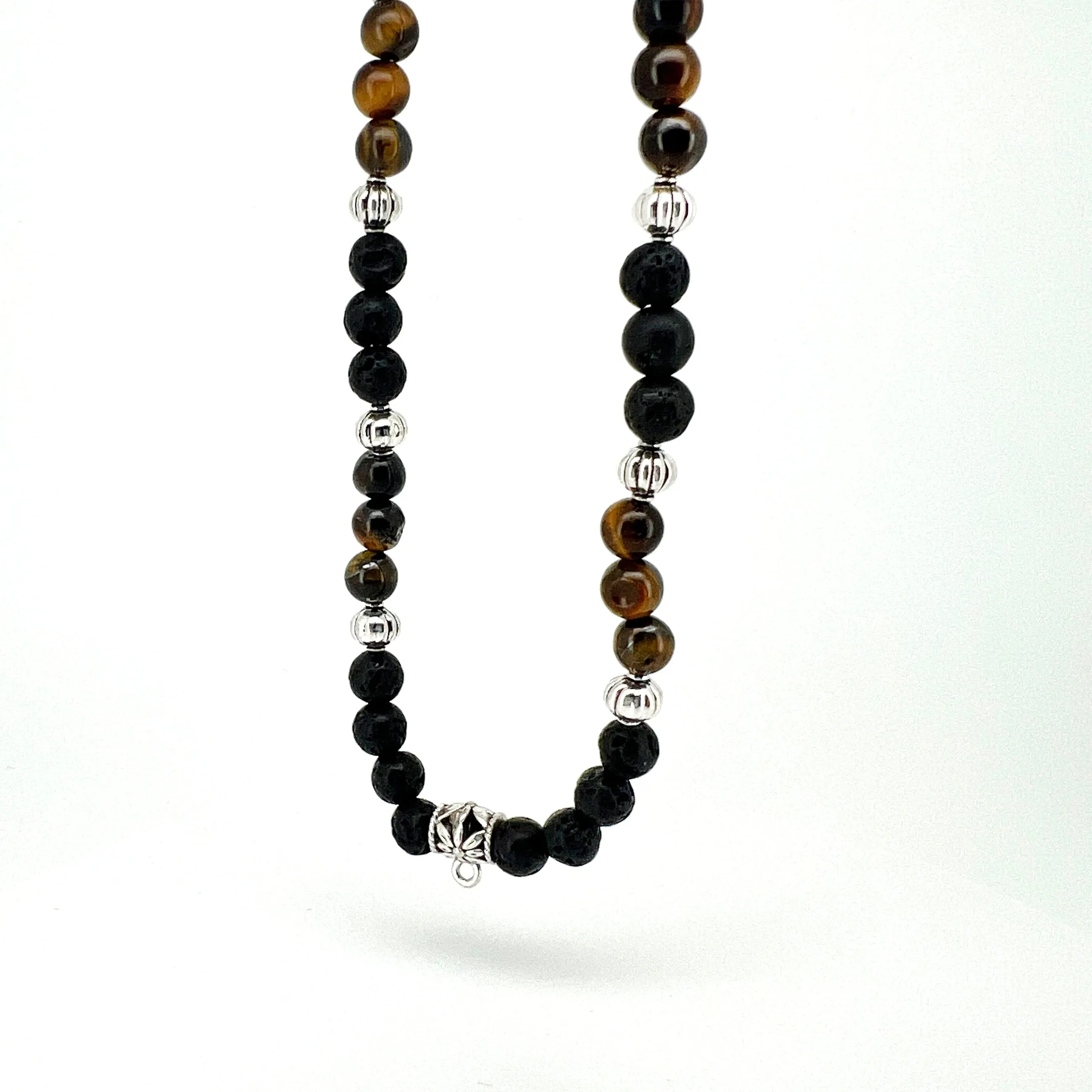 Doran Lava Rock Beaded Necklace