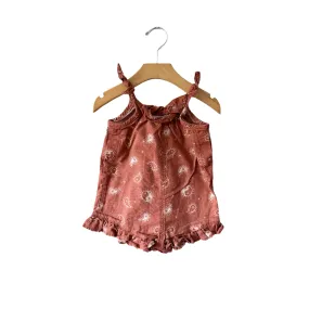 Little Co. / Brown cami romper / 12M