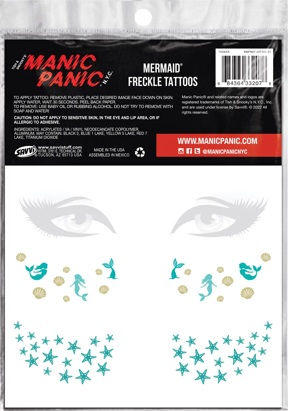 Manic Panic® Mermaid® Freckle Tattoos