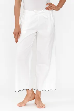 Marlee White Cotton Pyjama Pants