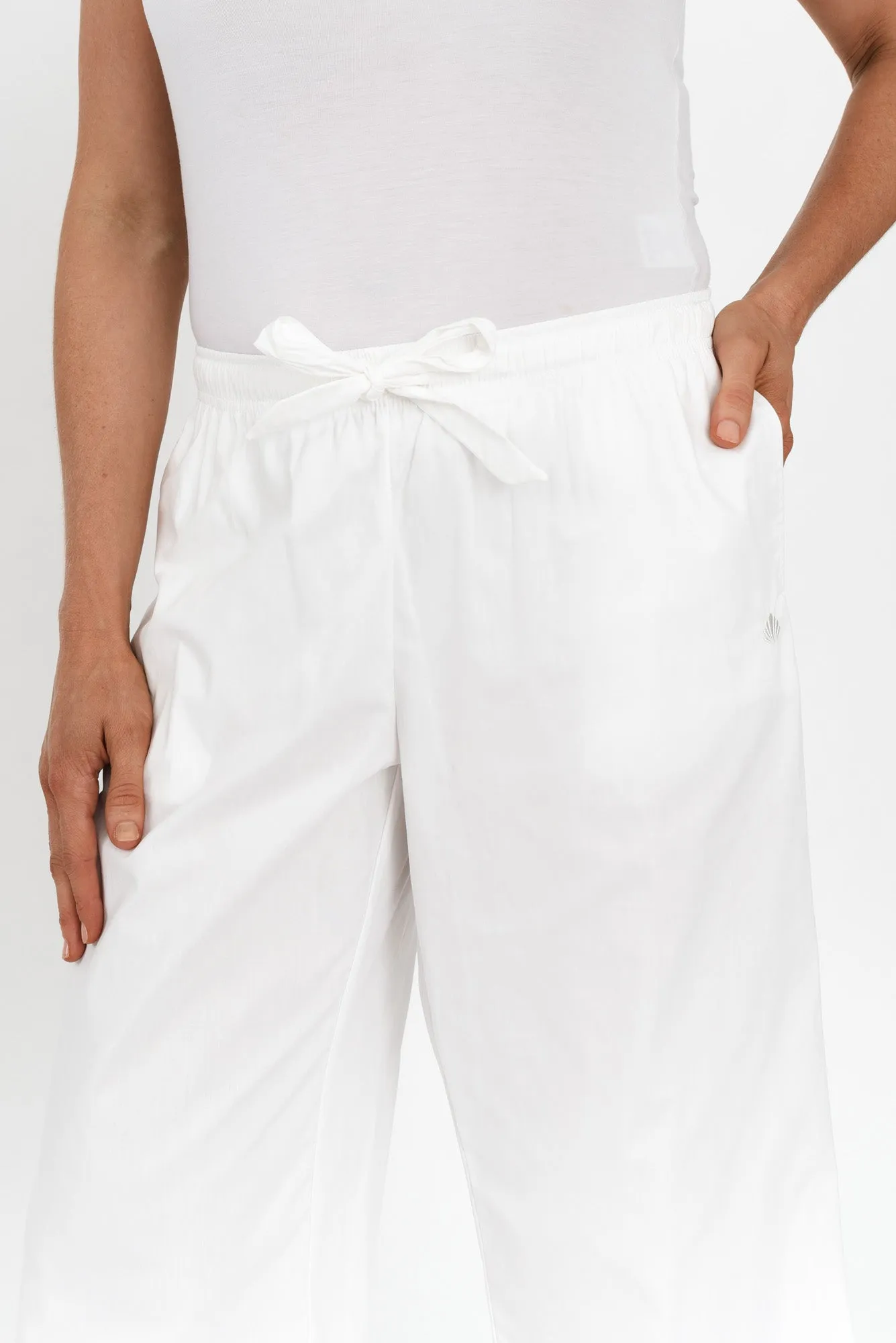 Marlee White Cotton Pyjama Pants