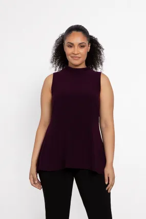 Mock Neck Tank | Plum