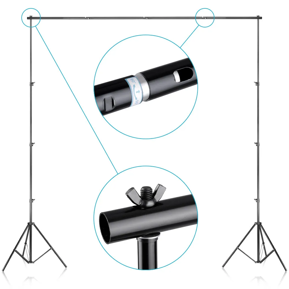 NEEWER 8.5x10FT/2.6x3M Background Stand Support System with Backdrop