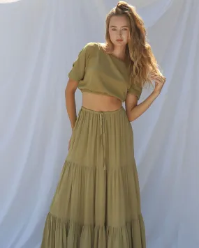 Paige Crop Top - Rio Olive