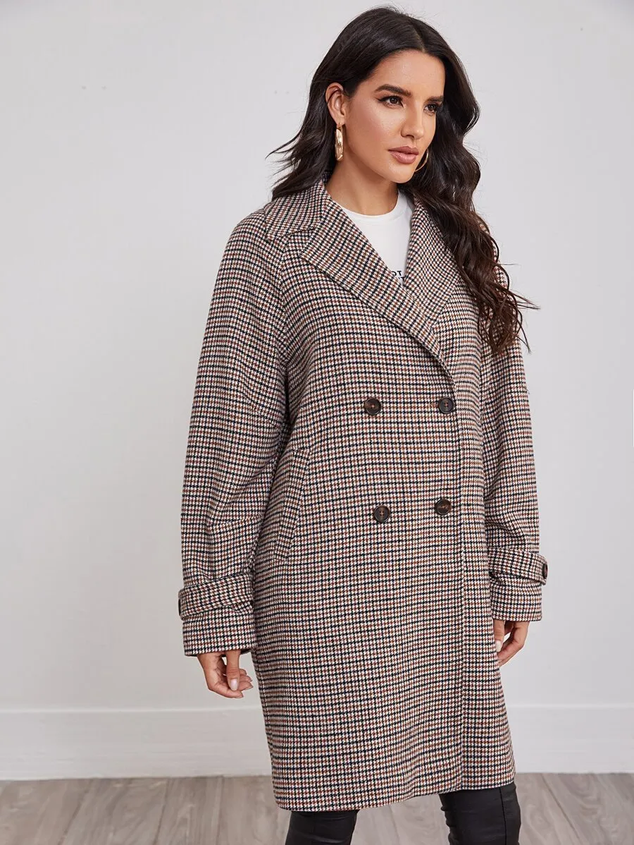 Plaid Tweed Coat