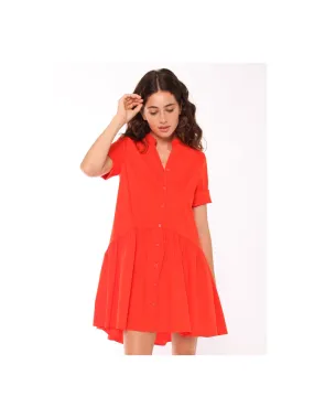 Vilagallo Angela Coral Red Dress